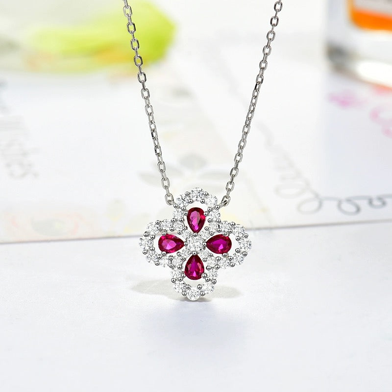 [Demi jewelry]LOOP NECKLACE FULL MOTIF DIAMOND 16MM MULTIPLE COLORS