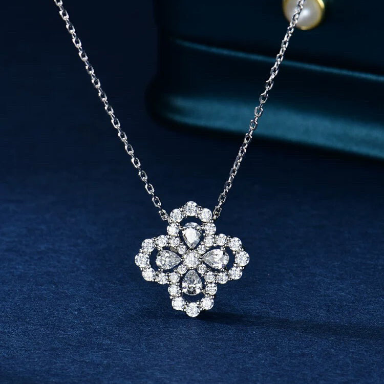 [Demi jewelry]LOOP NECKLACE FULL MOTIF DIAMOND 16MM MULTIPLE COLORS