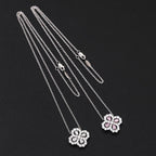 [Demi jewelry]LOOP NECKLACE FULL MOTIF DIAMOND 16MM MULTIPLE COLORS