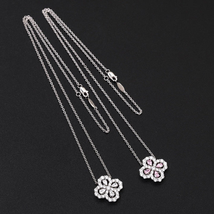 [Demi jewelry]LOOP NECKLACE FULL MOTIF DIAMOND 16MM MULTIPLE COLORS