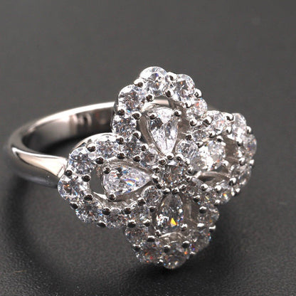 [Mystic]LOOP RING FULL MOTIF DIAMOND 16MM SILVE