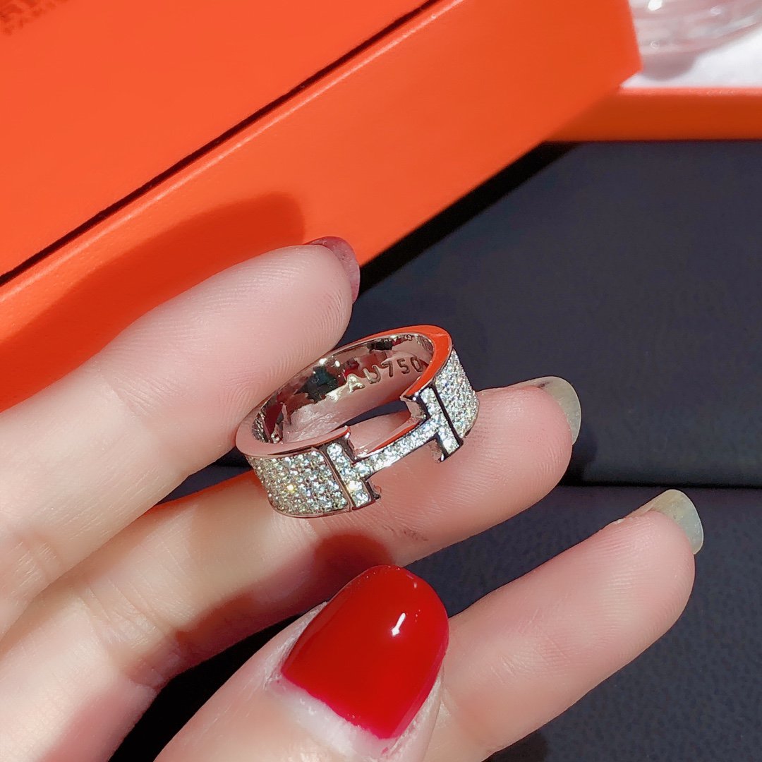 [Demi jewelry]H RING FULL DIAMOND