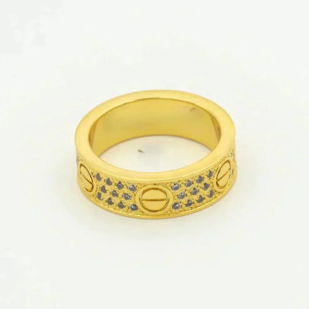 [Demi jewelry]LOVE RING 5.5MM DIAMONDS PAVED