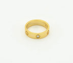 [Demi jewelry]LOVE RING 4MM 1 DIAMOND GOLD