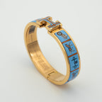 [Demi jewelry]H PINK GOLD BRACELET BLUE CERAMIC