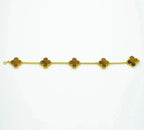 [Demi jewelry] CLOVER 5 MOTIFS TIGER EYE BRACELET COLLECTION