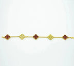 [Demi jewelry] CLOVER 5 MOTIF RED CORNELIAN BRACELET COLLECTION