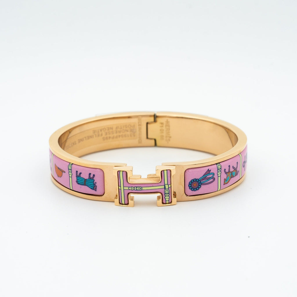 [Demi jewelry]H PINK GOLD BRACELET PINK CERAMIC