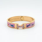 [Demi jewelry]H PINK GOLD BRACELET PINK CERAMIC