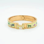 [Demi jewelry]H PINK GOLD BRACELET CREAM CERAMIC