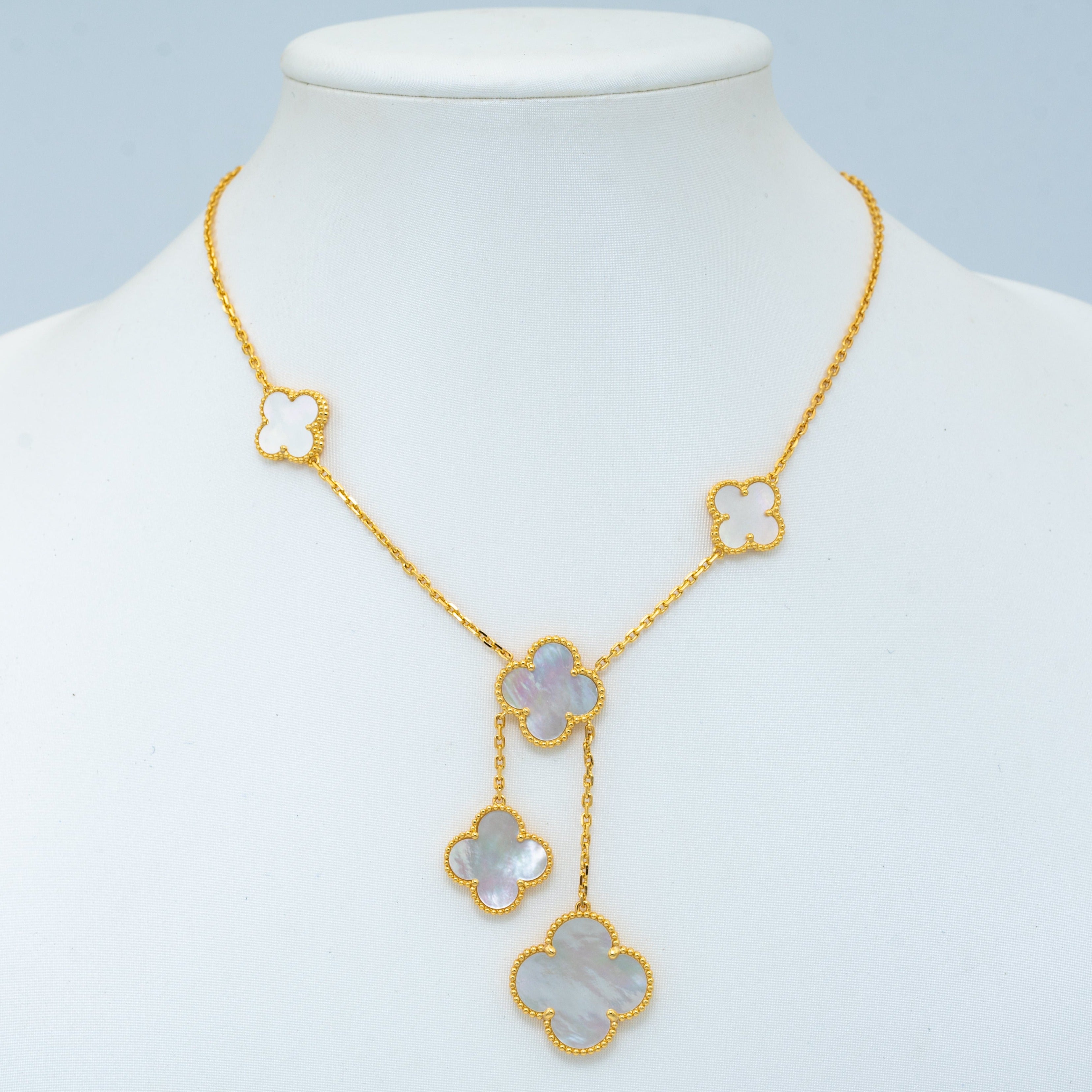 [Demi jewelry]CLOVER MOTHER OF PEARL NECKLACE 6 MOTIF