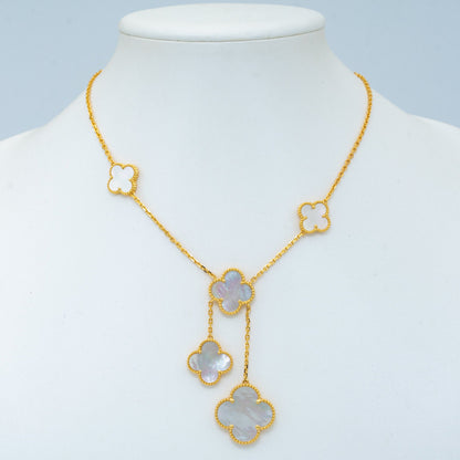 [Mystic]CLOVER MOTHER OF PEARL NECKLACE 6 MOTIF