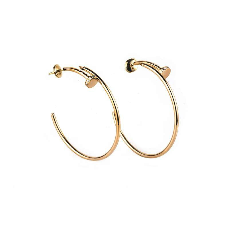 [Demi jewelry]JUSTE EARRINGS GOLD DIAMONDS 1.8MM