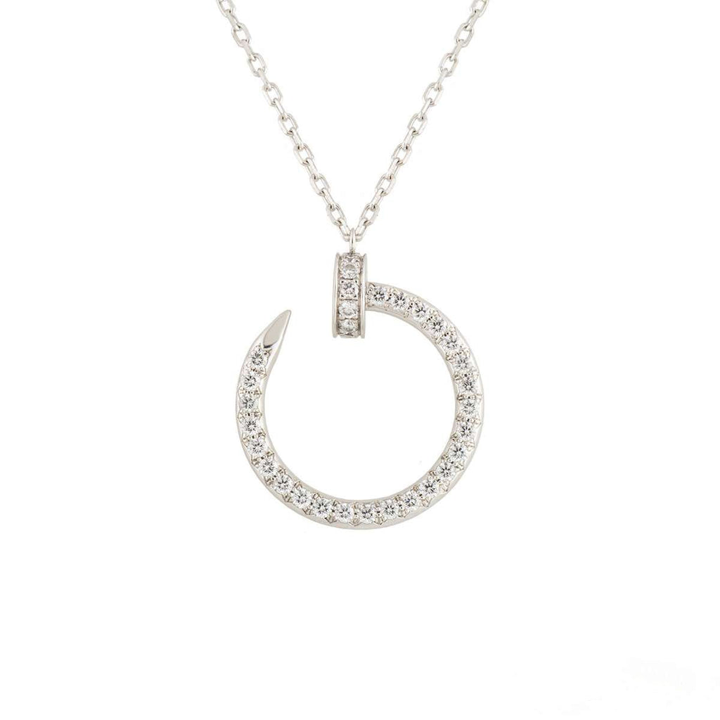 [Demi jewelry]JUSTE NECKLACE SILVER DIAMONDS