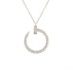 [Demi jewelry]JUSTE NECKLACE SILVER DIAMONDS