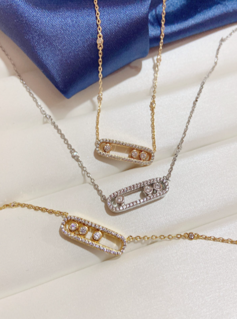 [Mystic]MK MOVE FULL DIAMOND NECKLACE