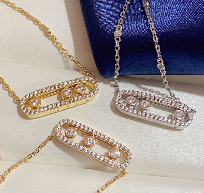 [Mystic]MK MOVE FULL DIAMOND NECKLACE