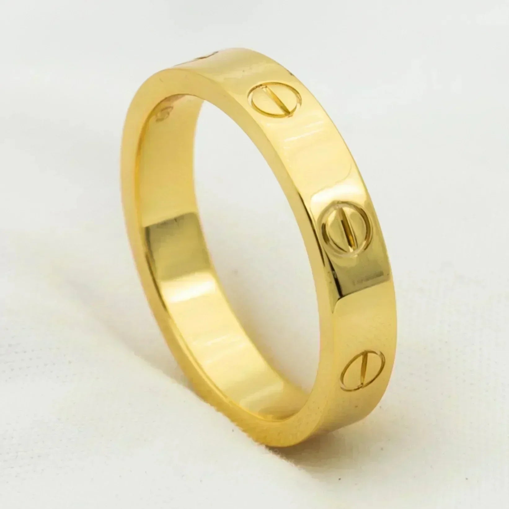 [Demi jewelry]LOVE RING 4MM 1 DIAMOND GOLD