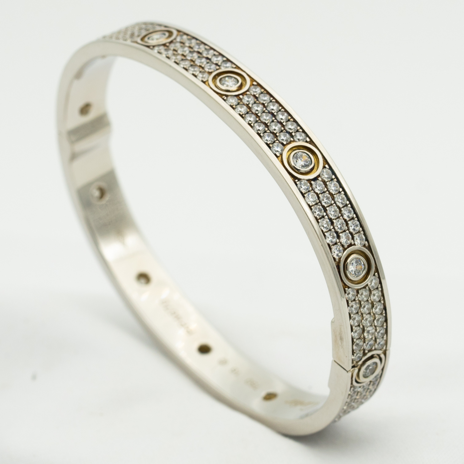 [Demi jewelry]LOVE BRACELET 6.1MM DIAMOND-PAVED 10 BIG DIAMONDS