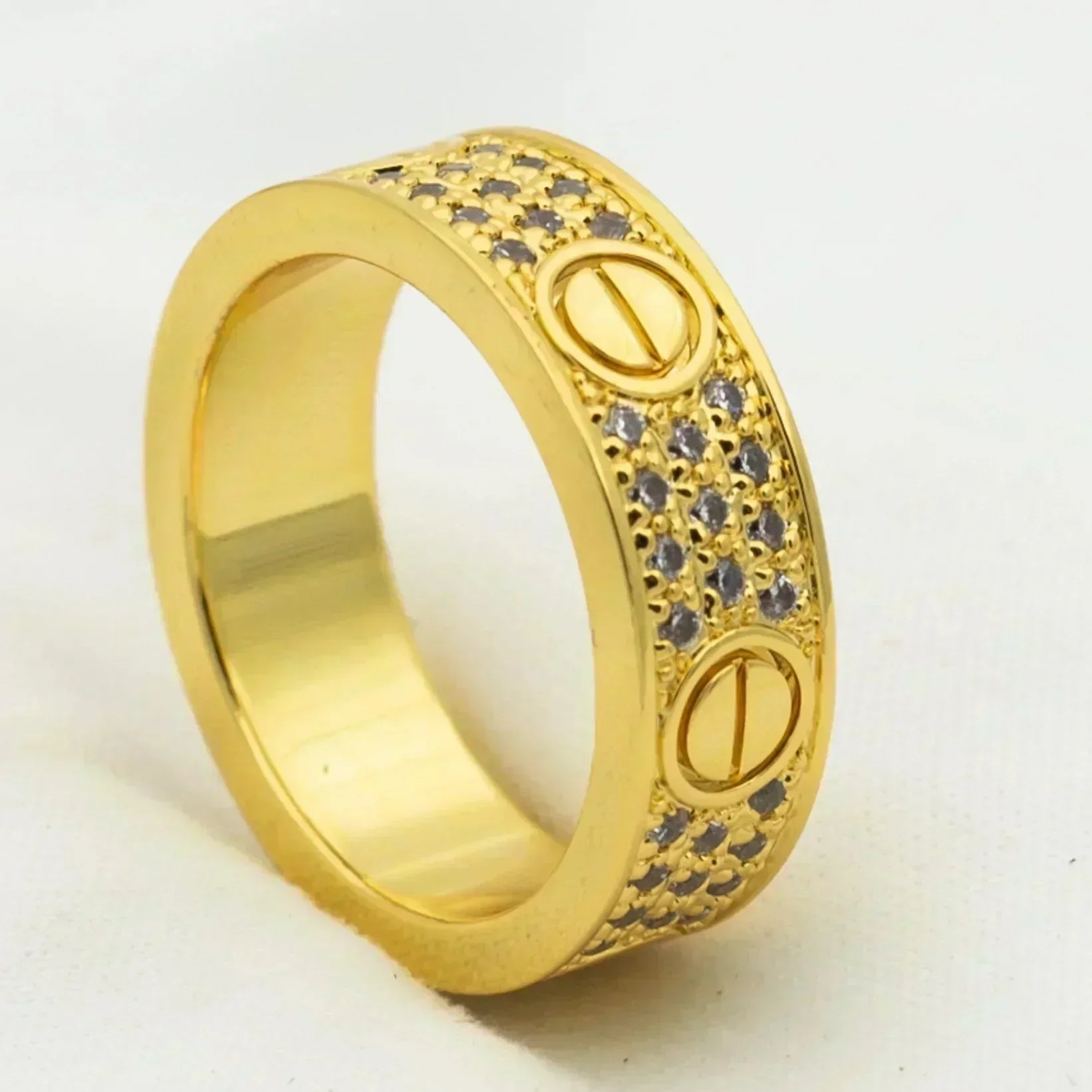 [Demi jewelry]LOVE RING 5.5MM DIAMONDS PAVED