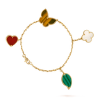 [Demi jewelry]LUCKY SPRING 5 MOTIF GOLD BRACELET