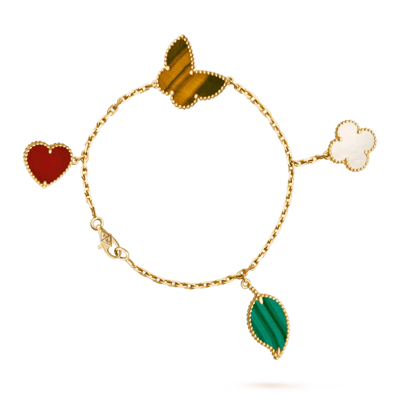 [Demi jewelry]LUCKY SPRING 5 MOTIF GOLD BRACELET