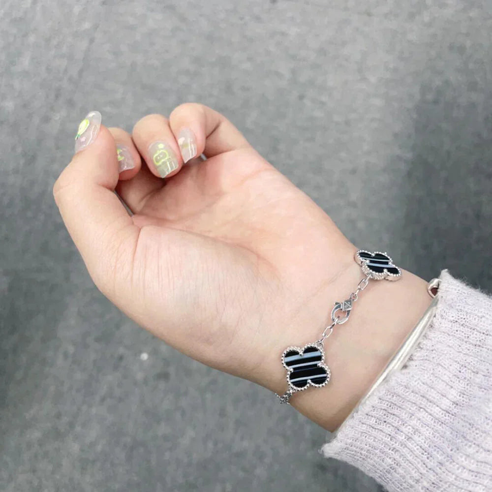 [Demi jewelry] CLOVER 5 MOTIF PULSAR STONE BRACELET COLLECTION