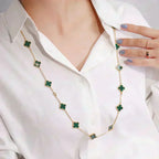[Demi jewelry]CLOVER 20 MOTIFS MALACHITE GOLD