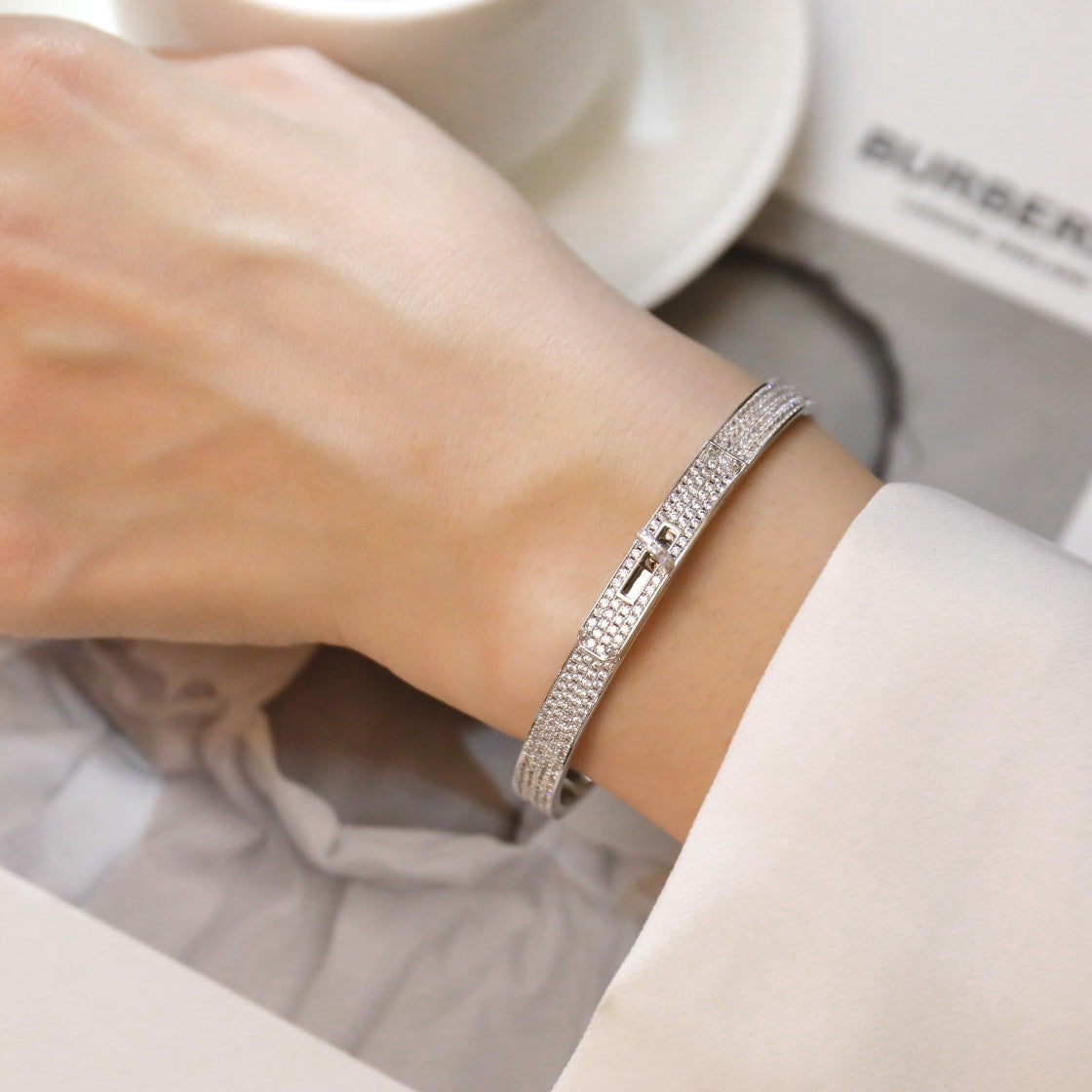 [Demi jewelry]KELLY BRACELET DIAMOND PAVED