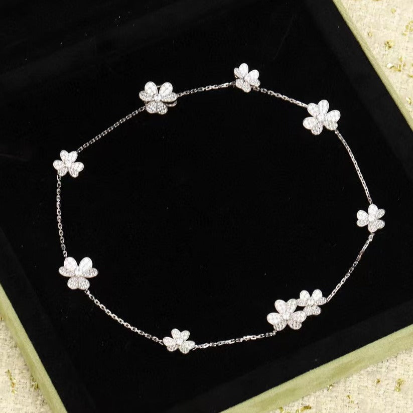 [Demi jewelry]FRIVOLE SILVER 9 FLOWERS NECKLACE