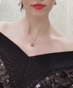 [Demi jewelry]JEUX DE PINK GOLD DIAMOND NECKLACE