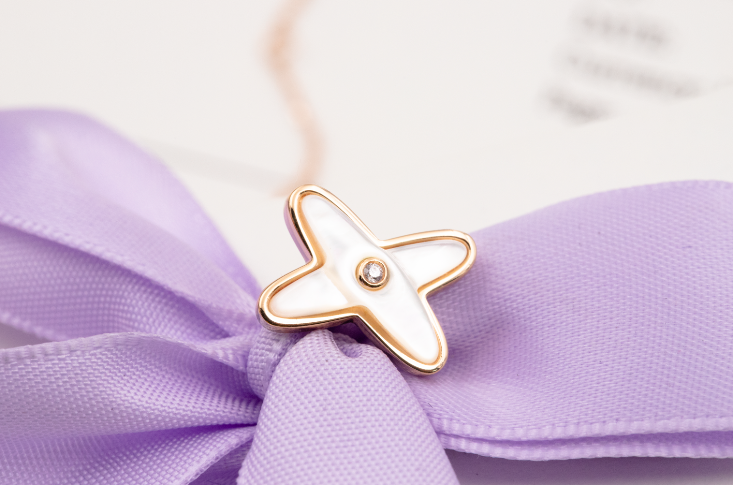 [Demi jewelry]JEUX DE WHITE MOP ROSE GOLD DIAMOND EARRINGS