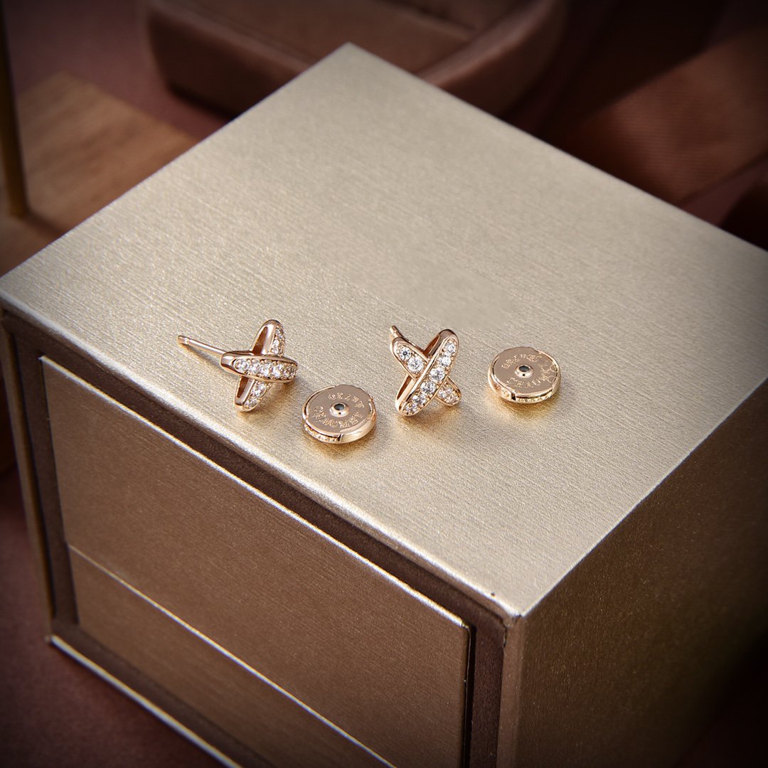 [Demi jewelry]JEUX DE GOLD DIAMOND EARRINGS