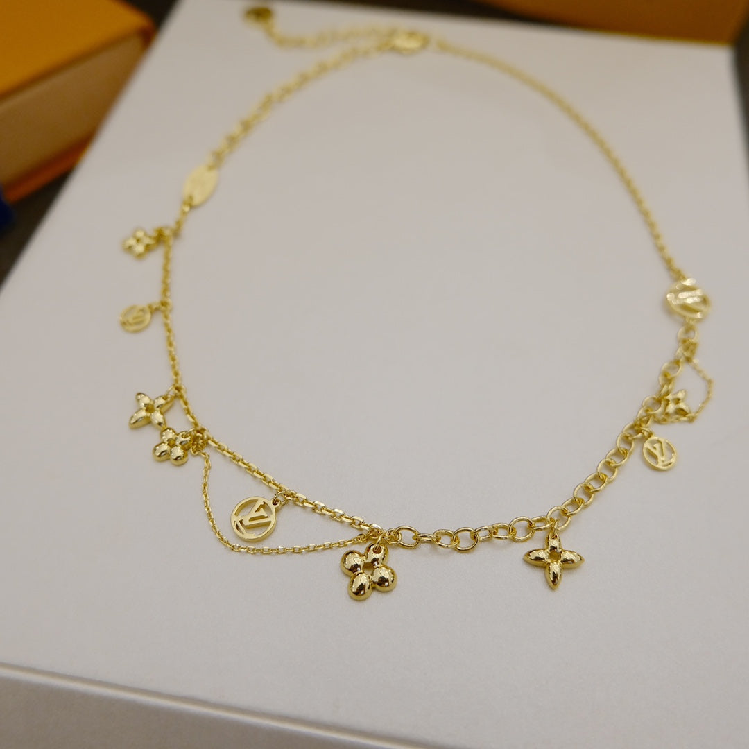 [Demi jewelry]BLOOMING SUPPLE NECKLACE BRASS
