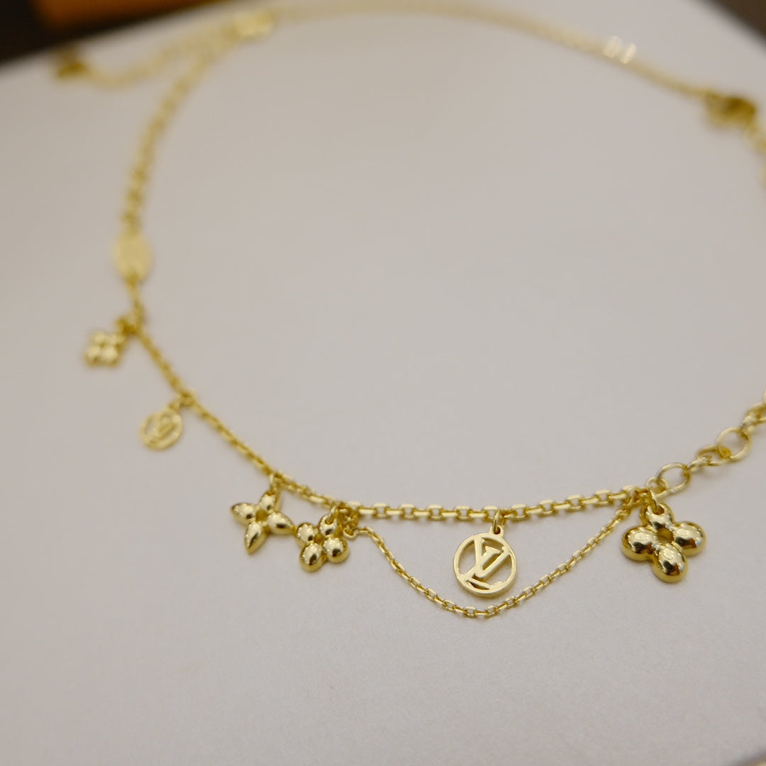 [Demi jewelry]BLOOMING SUPPLE NECKLACE BRASS