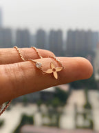 [Demi jewelry]BLOSSOM PENDANT PINK GOLD AND DIAMOND