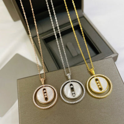 [Mystic ]Mystic MOVE MM NACRE BLANCHE DIAMOND NECKLACE