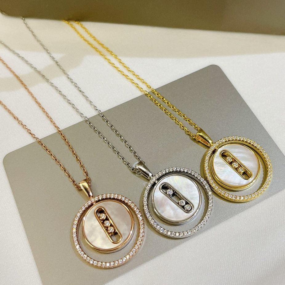 [Mystic ]Mystic MOVE MM NACRE BLANCHE DIAMOND NECKLACE
