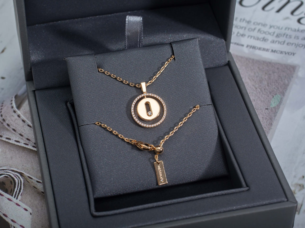 [Mystic ]Mystic MOVE PM NECKLACE PINK GOLD DIAMOND