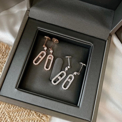 [Mystic ]DORMEUSES MOVE UNO DIAMOND EARRINGS