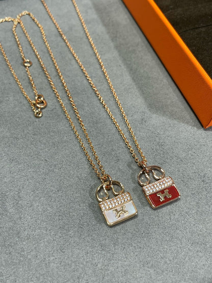 [Mystic]H CIRCE MOISSANITE PENDANT NECKLACE GOLD