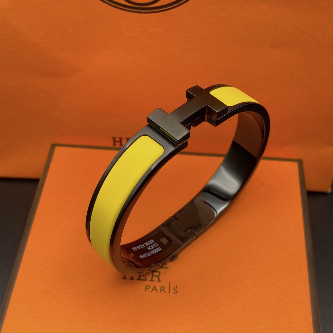 [Demi jewelry]CLIC HM SO BLACK YELLOW BRACELET
