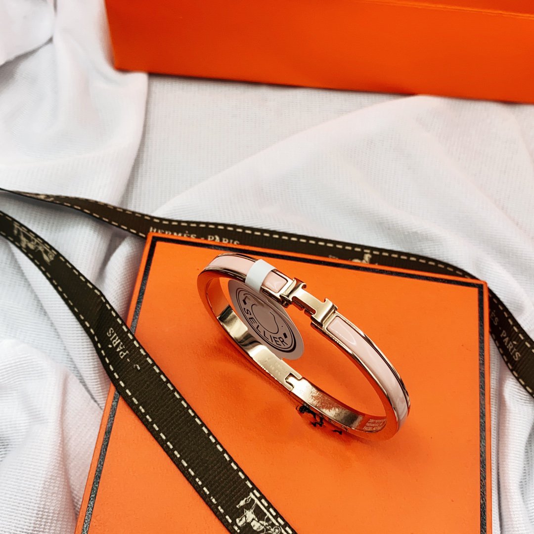 [Demi jewelry]CLASSIC HM CLIC  PINK 8MM ENAMEL BRACELET