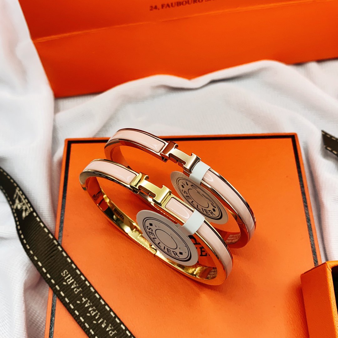 [Demi jewelry]CLASSIC HM CLIC  PINK 8MM ENAMEL BRACELET