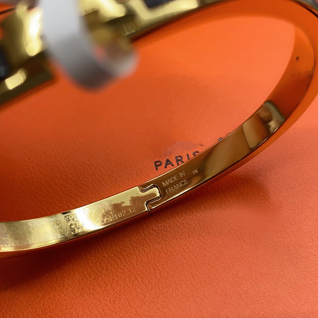 [Demi jewelry]CLASSIC HM CLIC BLACK 8MM ENAMEL BRACELET