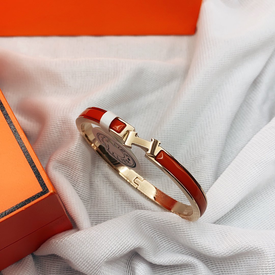 [Demi jewelry]CLASSIC HM CLIC RED 8MM ENAMEL BRACELET