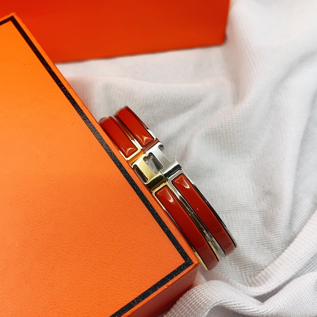 [Demi jewelry]CLASSIC HM CLIC RED 8MM ENAMEL BRACELET