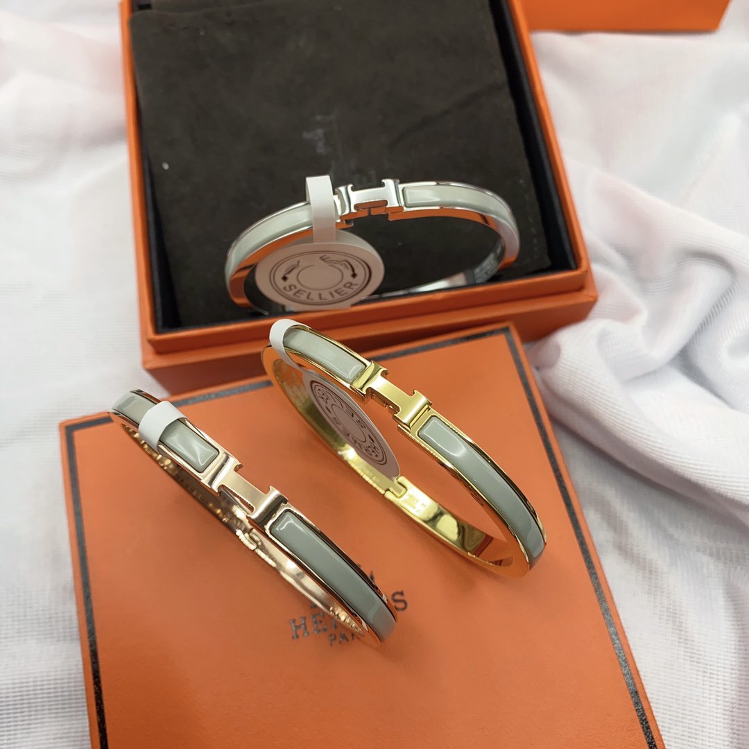 [Demi jewelry]CLASSIC HM CLIC GREEN 8MM ENAMEL BRACELET