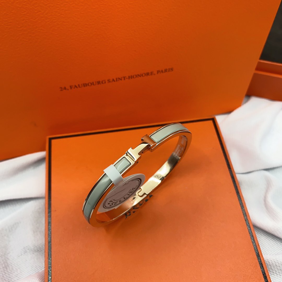 [Demi jewelry]CLASSIC HM CLIC GREEN 8MM ENAMEL BRACELET