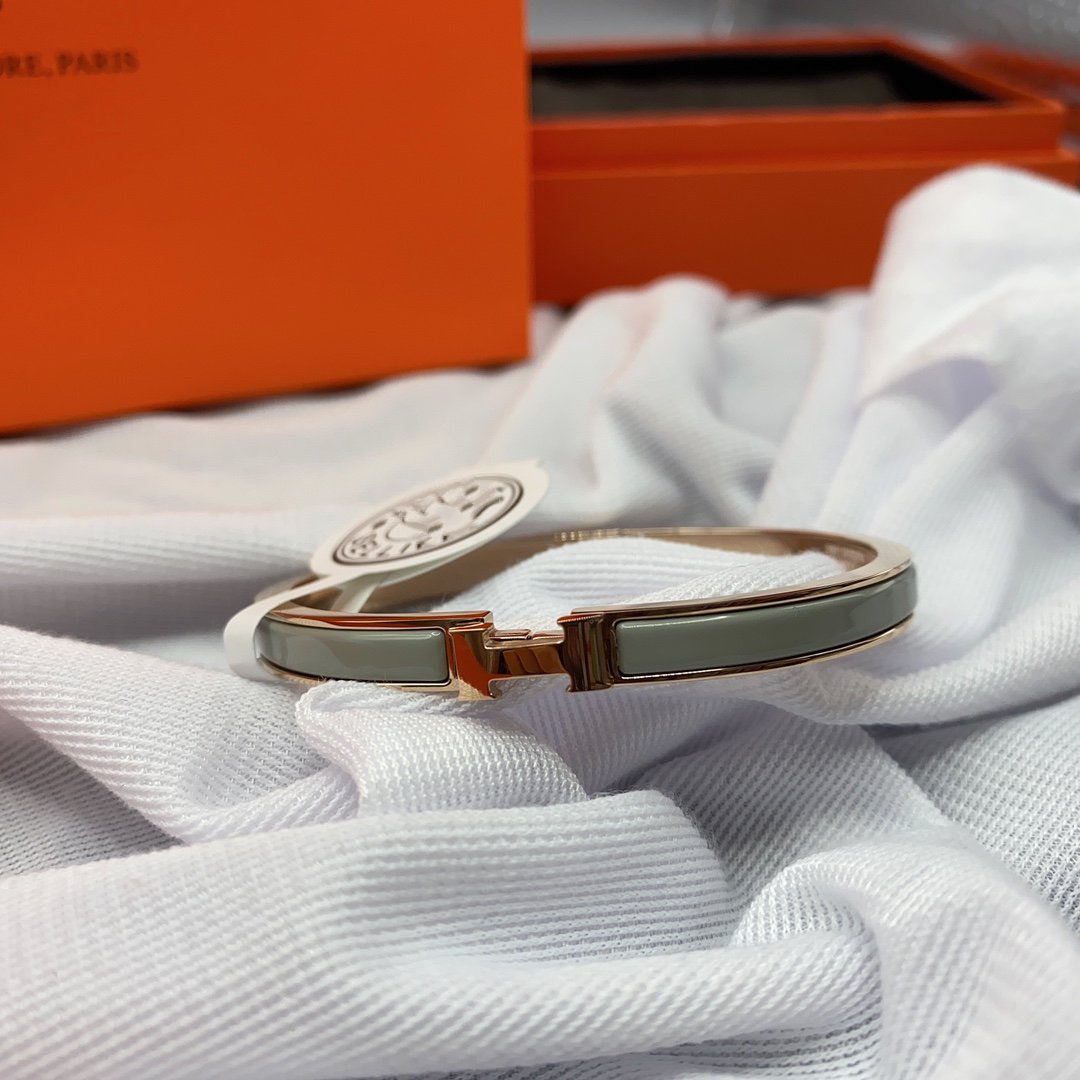 [Demi jewelry]CLASSIC HM CLIC GREEN 8MM ENAMEL BRACELET